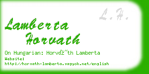 lamberta horvath business card